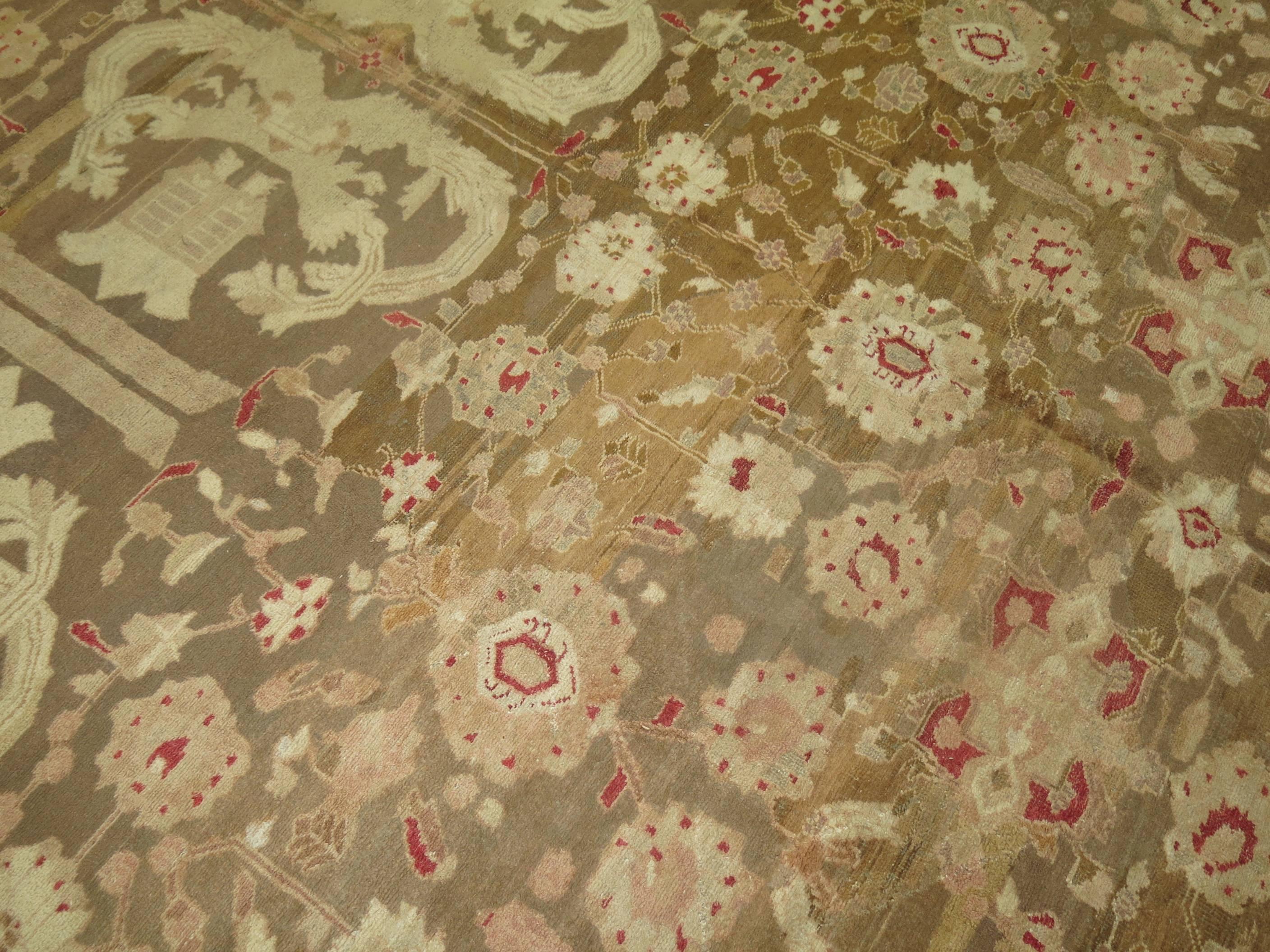 Antique Agra Carpet For Sale 9