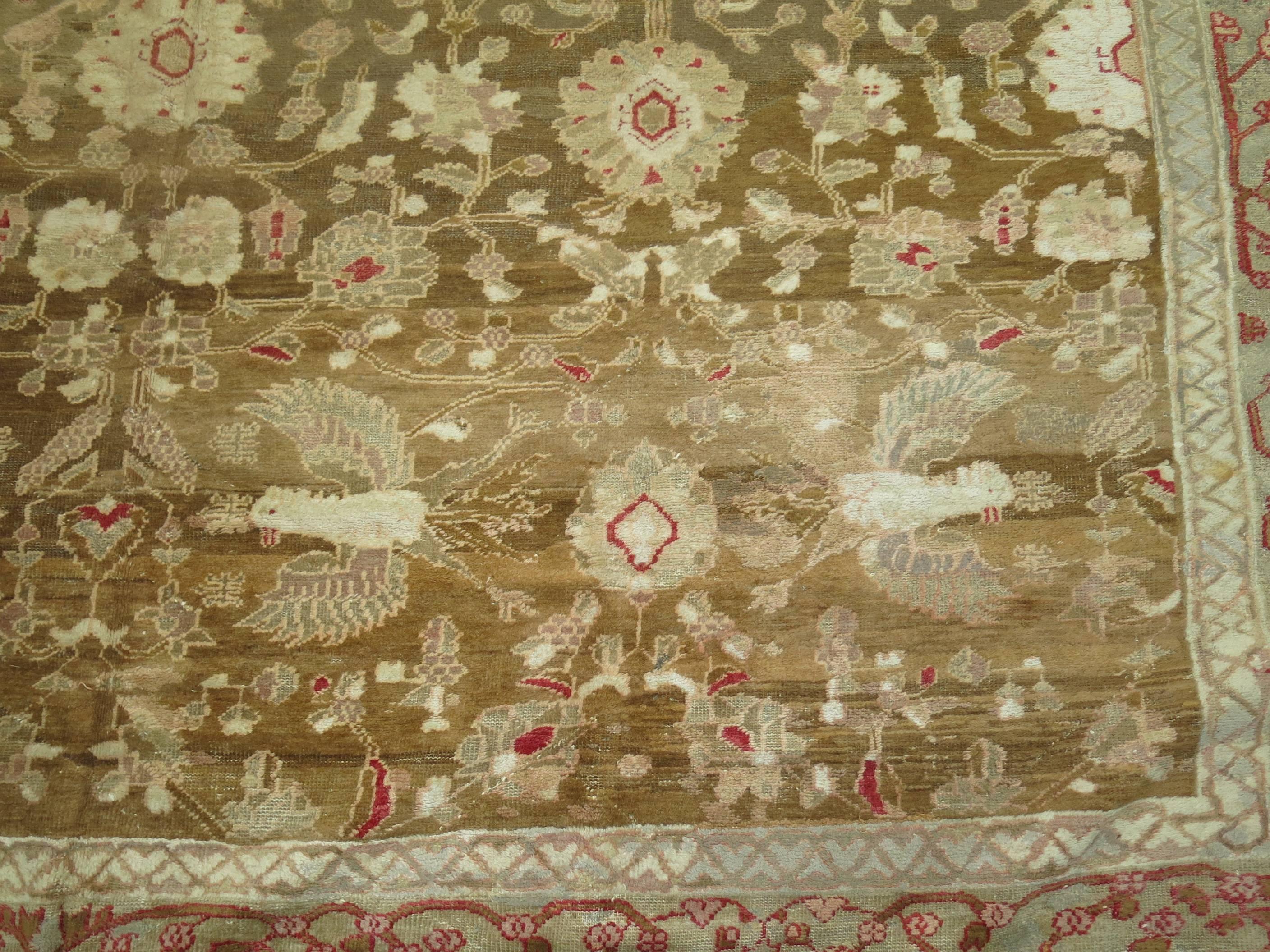 Antique Agra Carpet For Sale 11