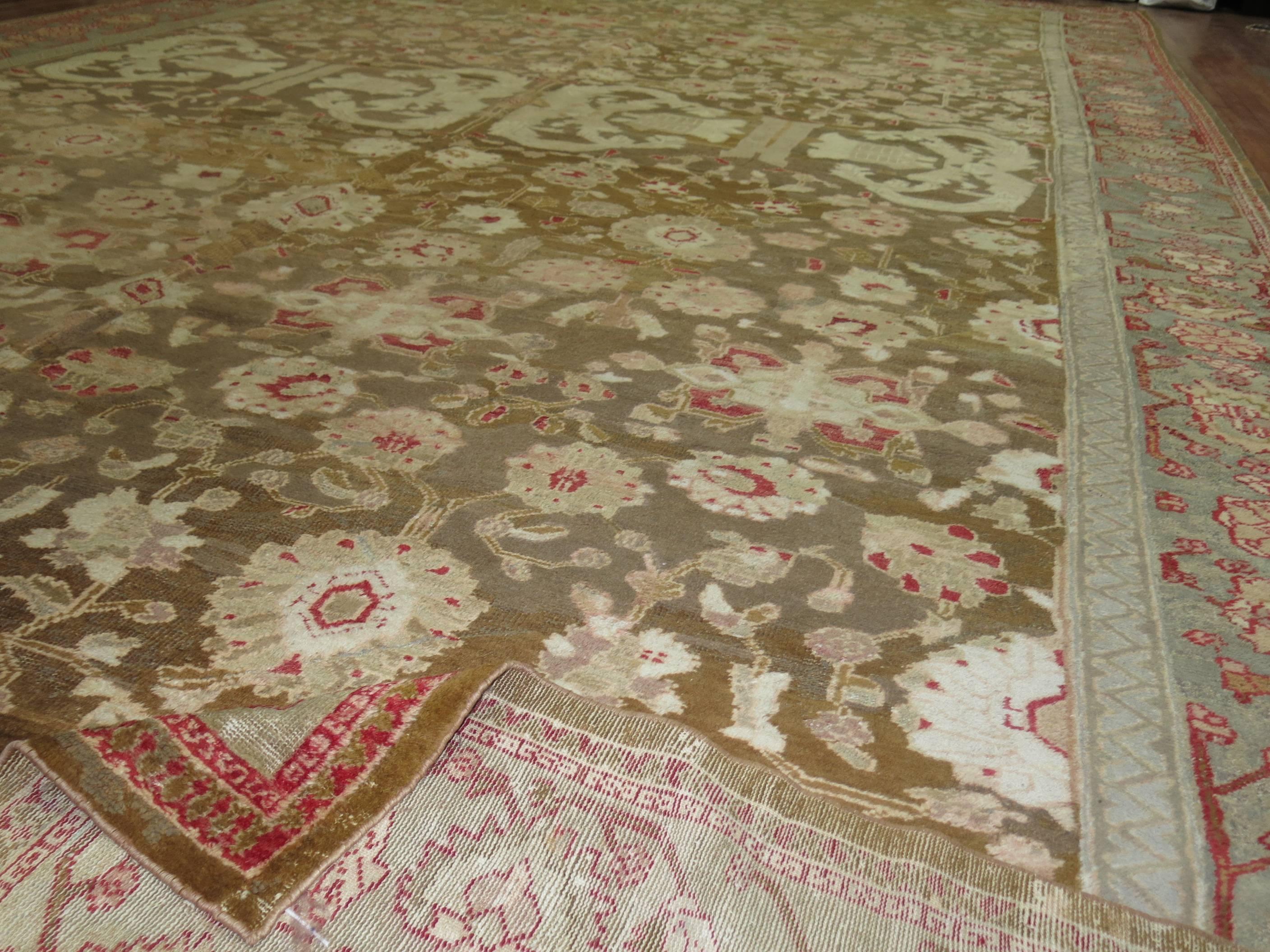 Antique Agra Carpet For Sale 12