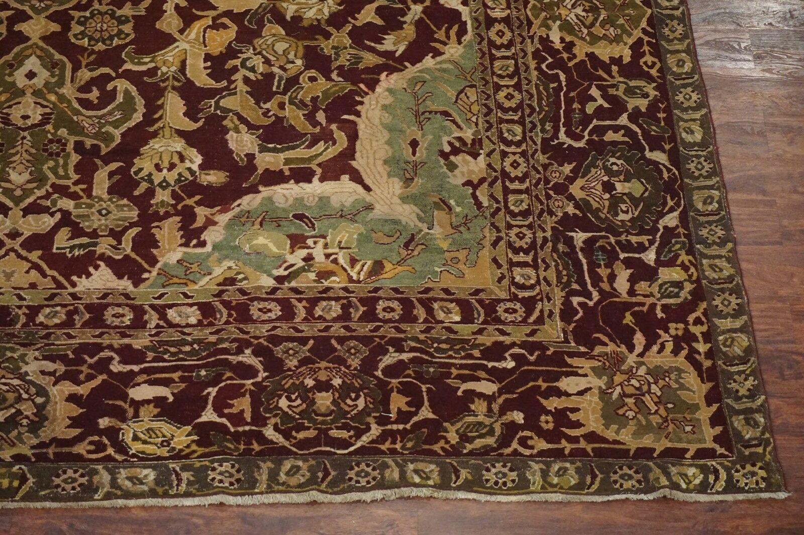 Wool Antique Agra, circa 1880 For Sale