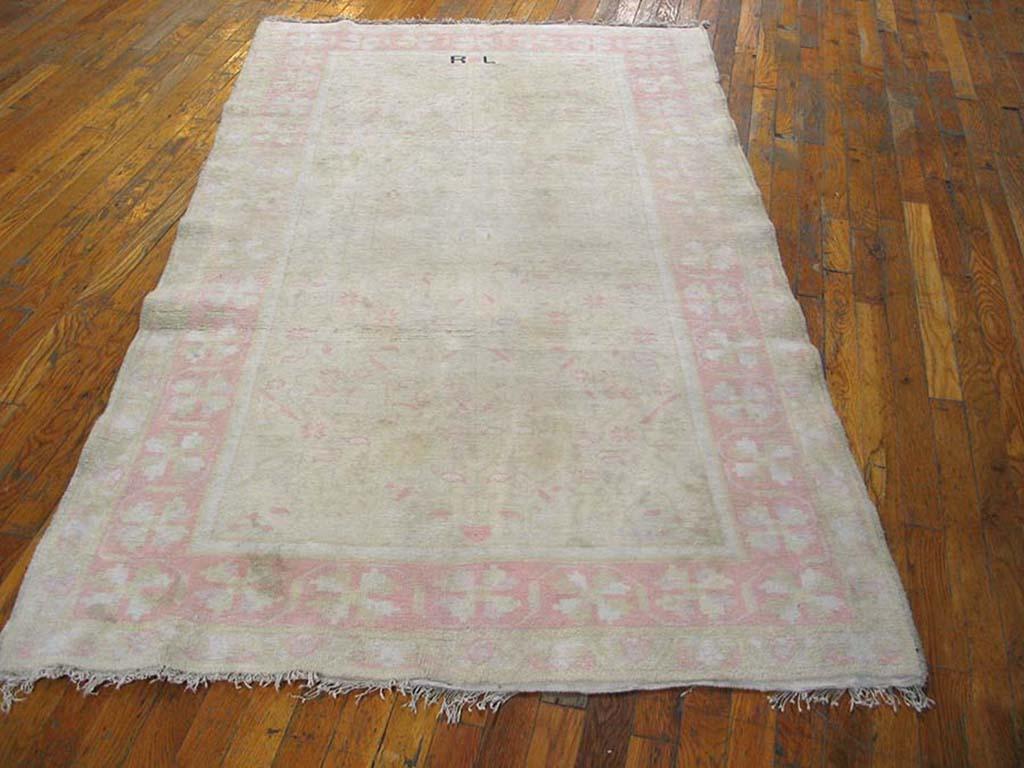 Early 20th Century Antique Agra Cotton Rug For Sale