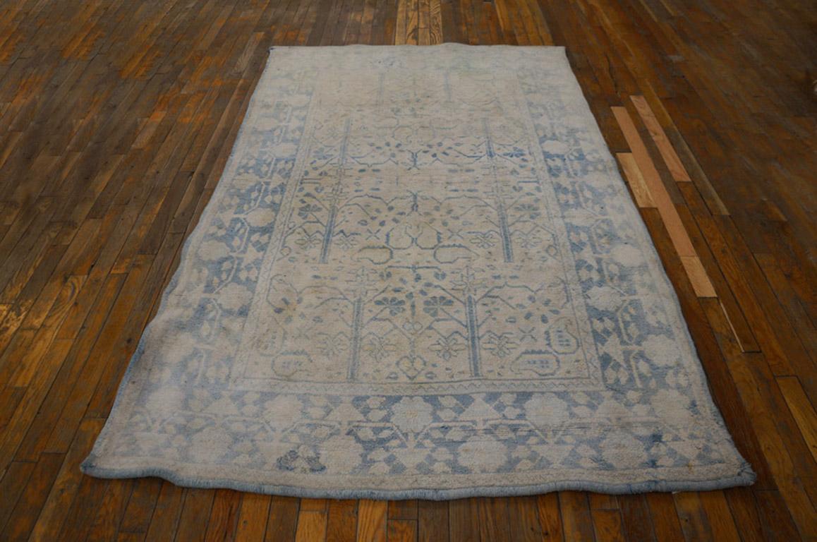 Alfombra antigua de algodón Agra Indio en venta