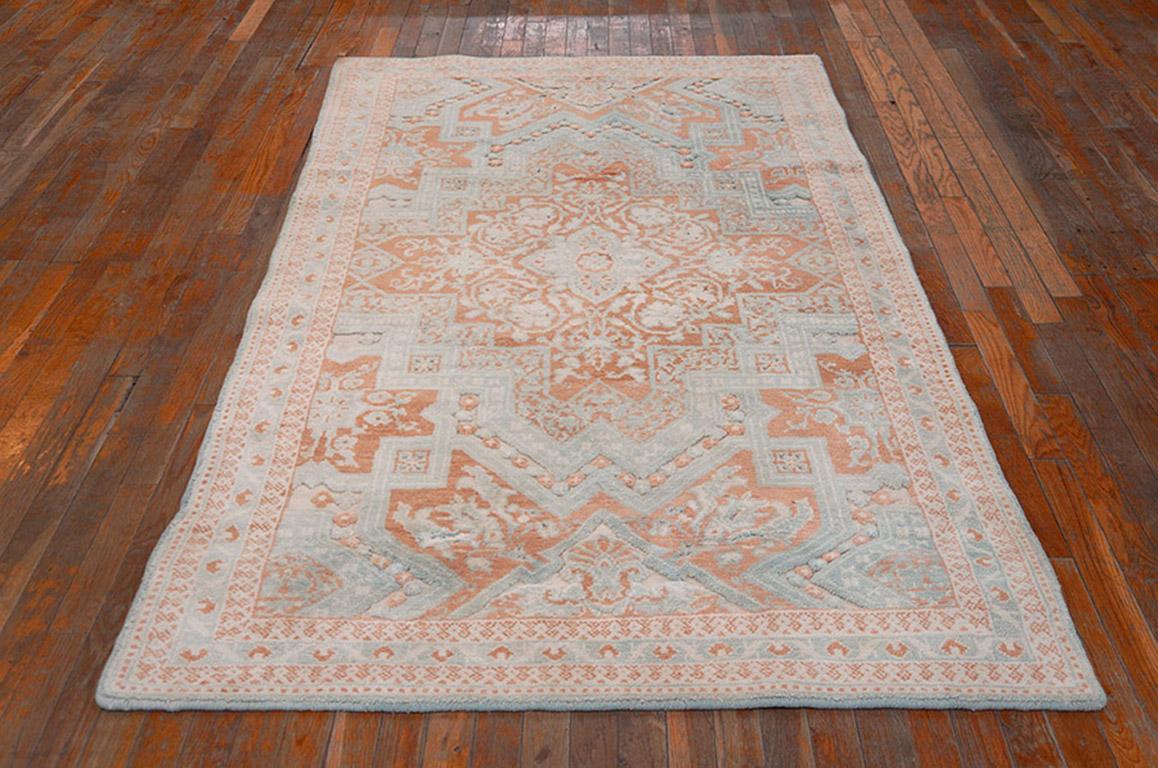 Tapis antique en coton d'Agra, mesures : 4'0 