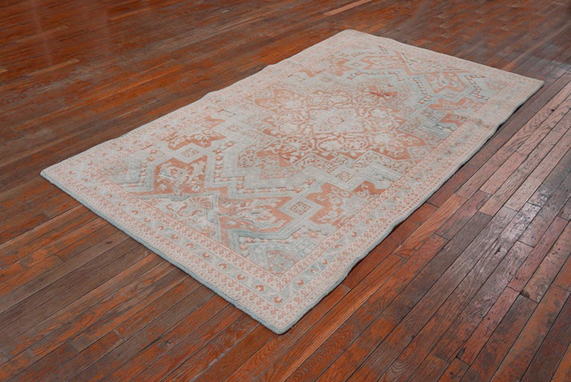 Noué à la main Tapis ancien en coton Agra en vente