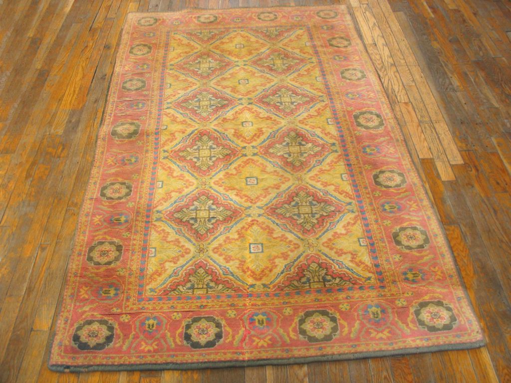 Indian Early 20th Century Cotton Agra Carpet ( 4' x 7' - 122 x 215 cm ) For Sale