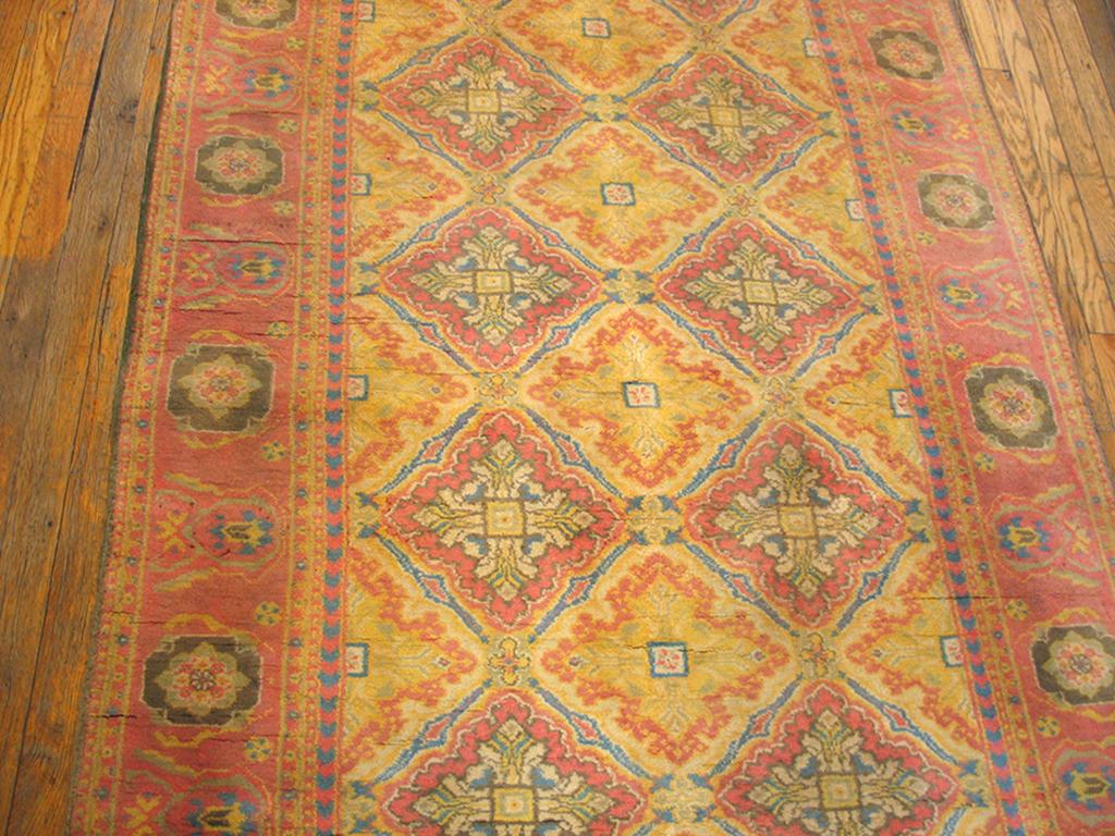 Early 20th Century Cotton Agra Carpet ( 4' x 7' - 122 x 215 cm ) For Sale 1