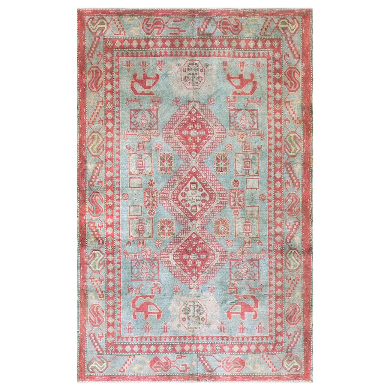 Antique Agra Cotton Rug For Sale