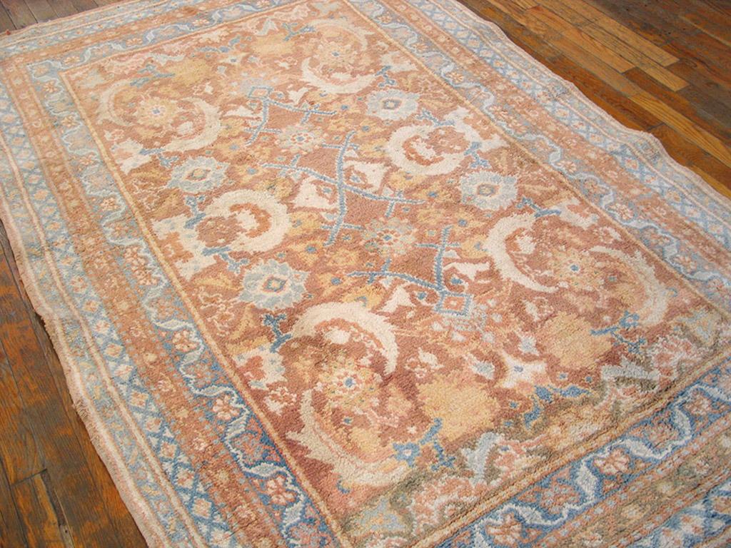 Hand-Knotted Antique Agra Cotton Rug 4' 2