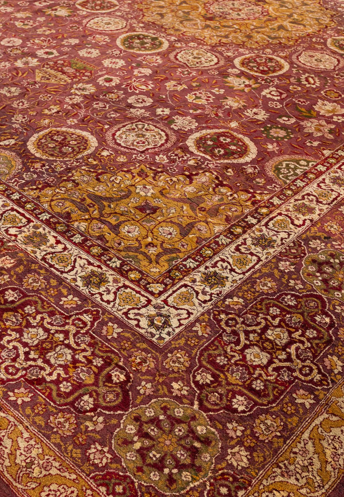 Antiker Agra-Teppich im Zustand „Hervorragend“ im Angebot in Barueri, SP, BR
