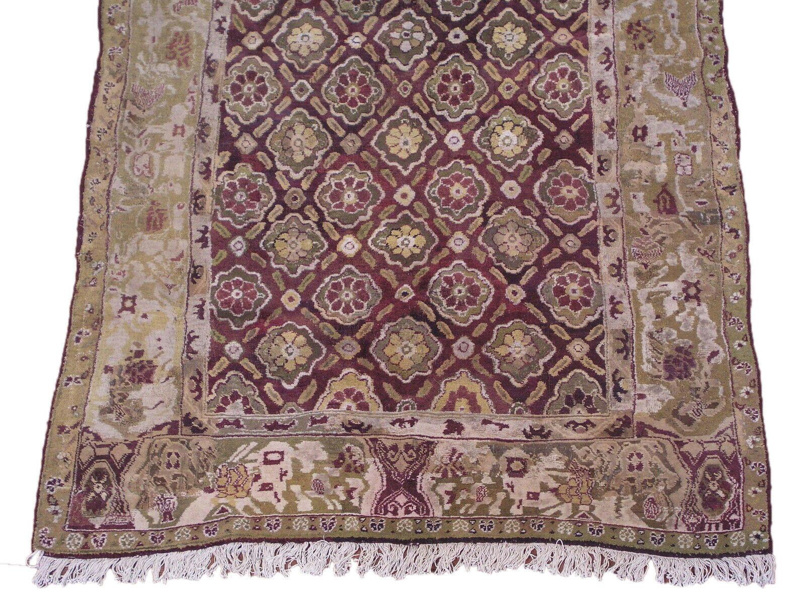 Hand-Knotted Antique Agra Gallery Runner, circa 1880 For Sale