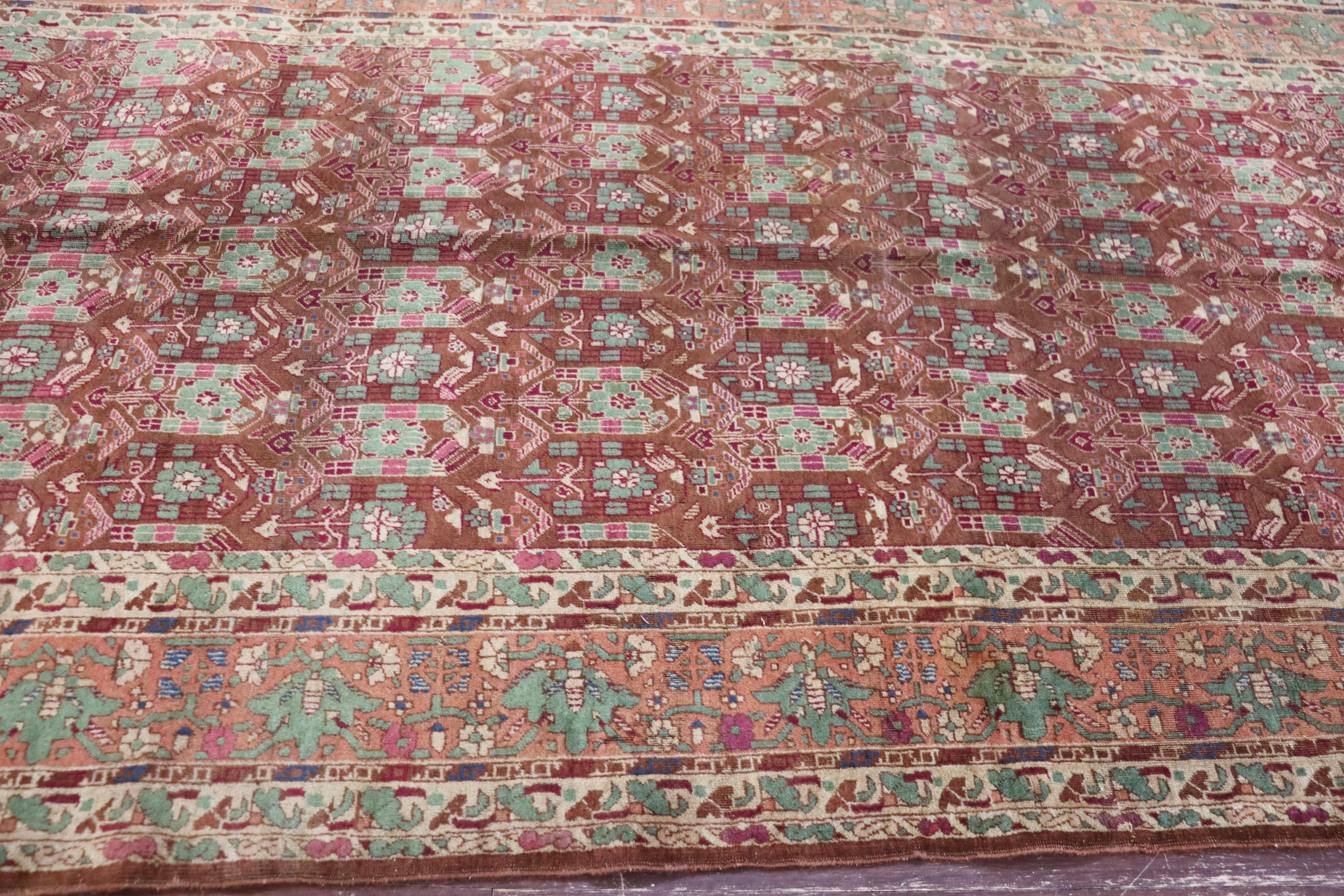 19th Century Antique Agra Gallery/ Runner/ Rug For Sale