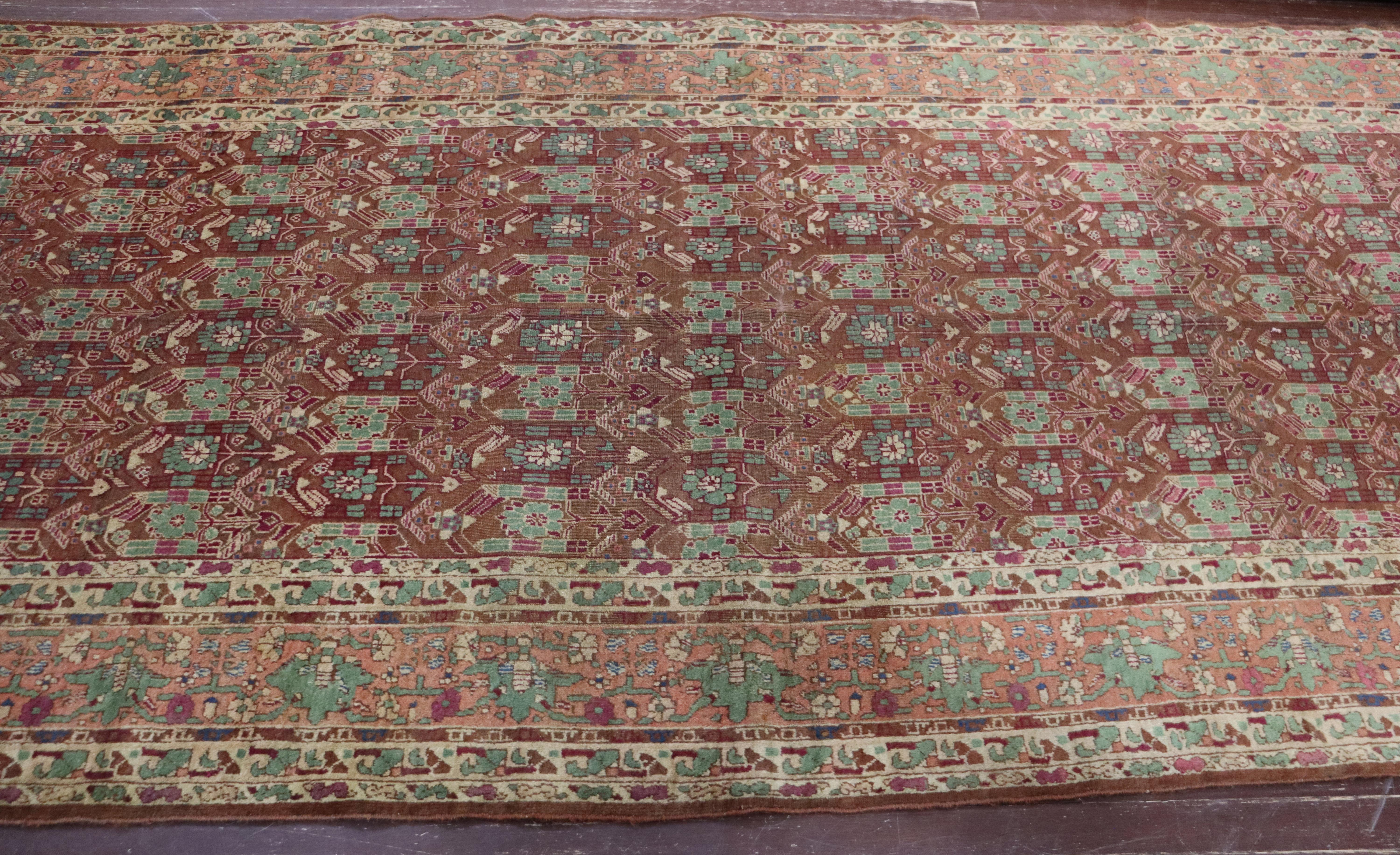 Antique Agra Gallery/ Runner/ Rug For Sale 2