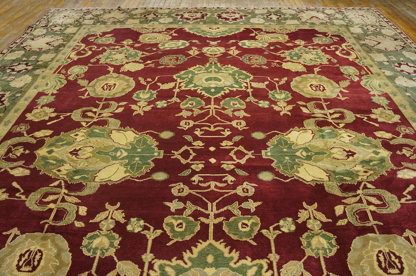 19th Century N. Indian Agra Carpet ( 11'4