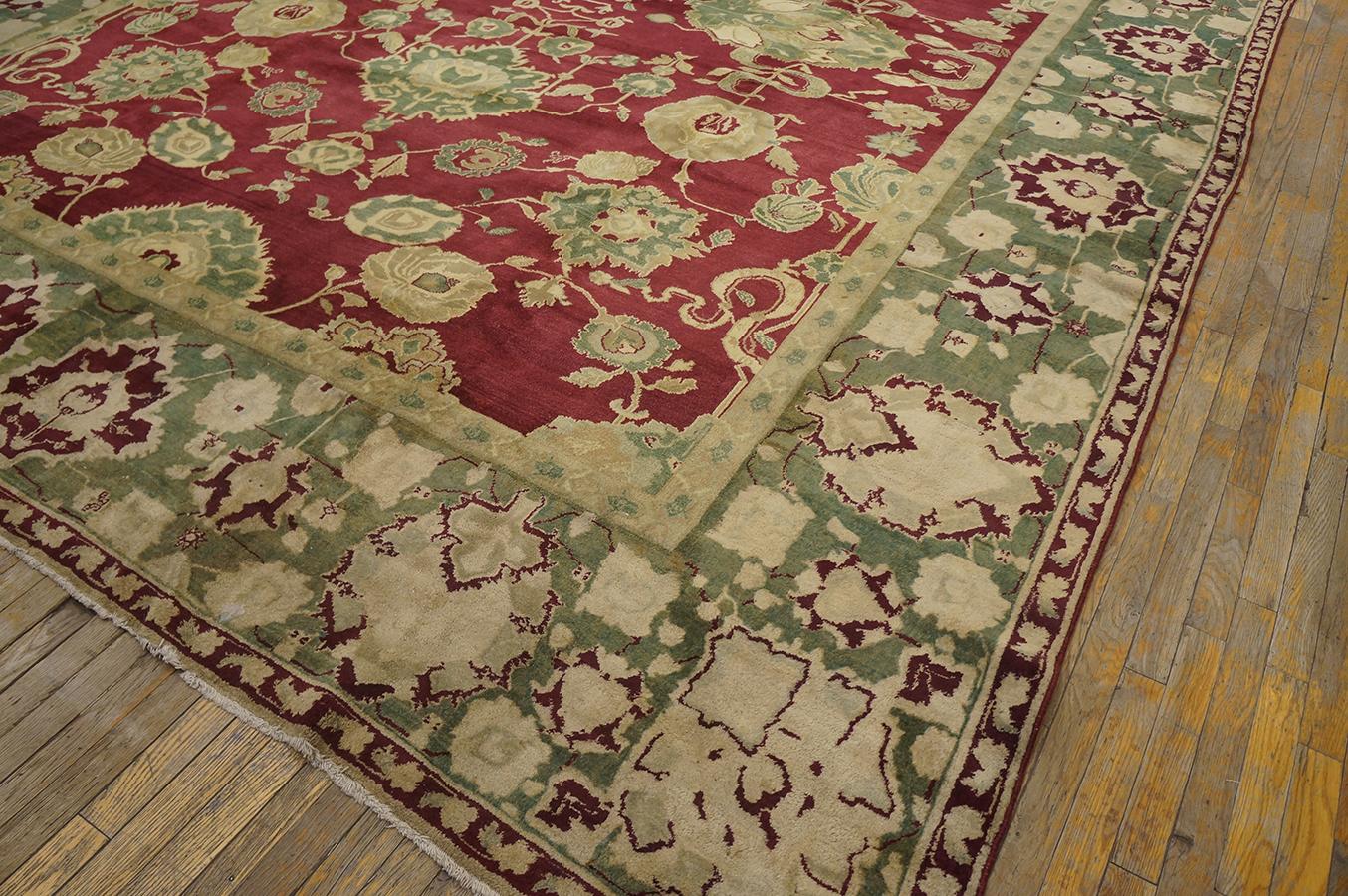 Late 19th Century 19th Century N. Indian Agra Carpet ( 11'4