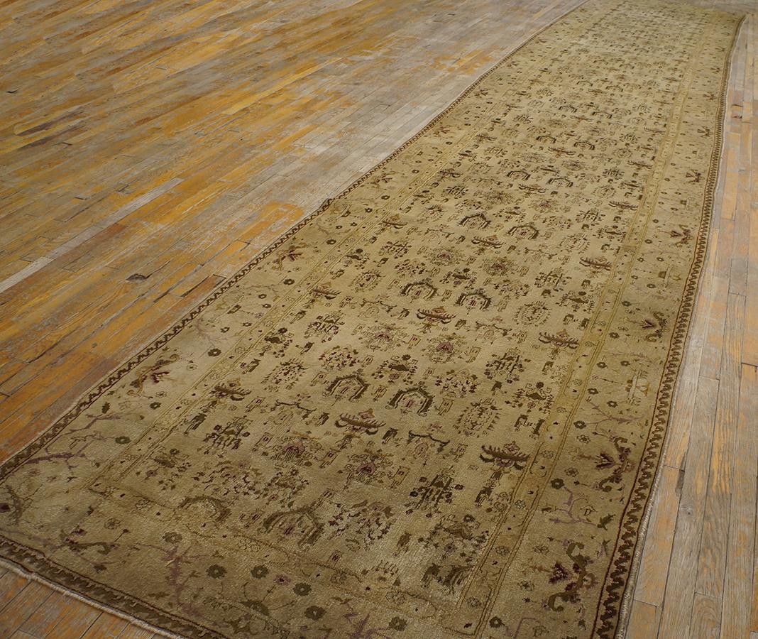 Antique Agra Indian rug, size: 4' 8'' x 23' 6''.