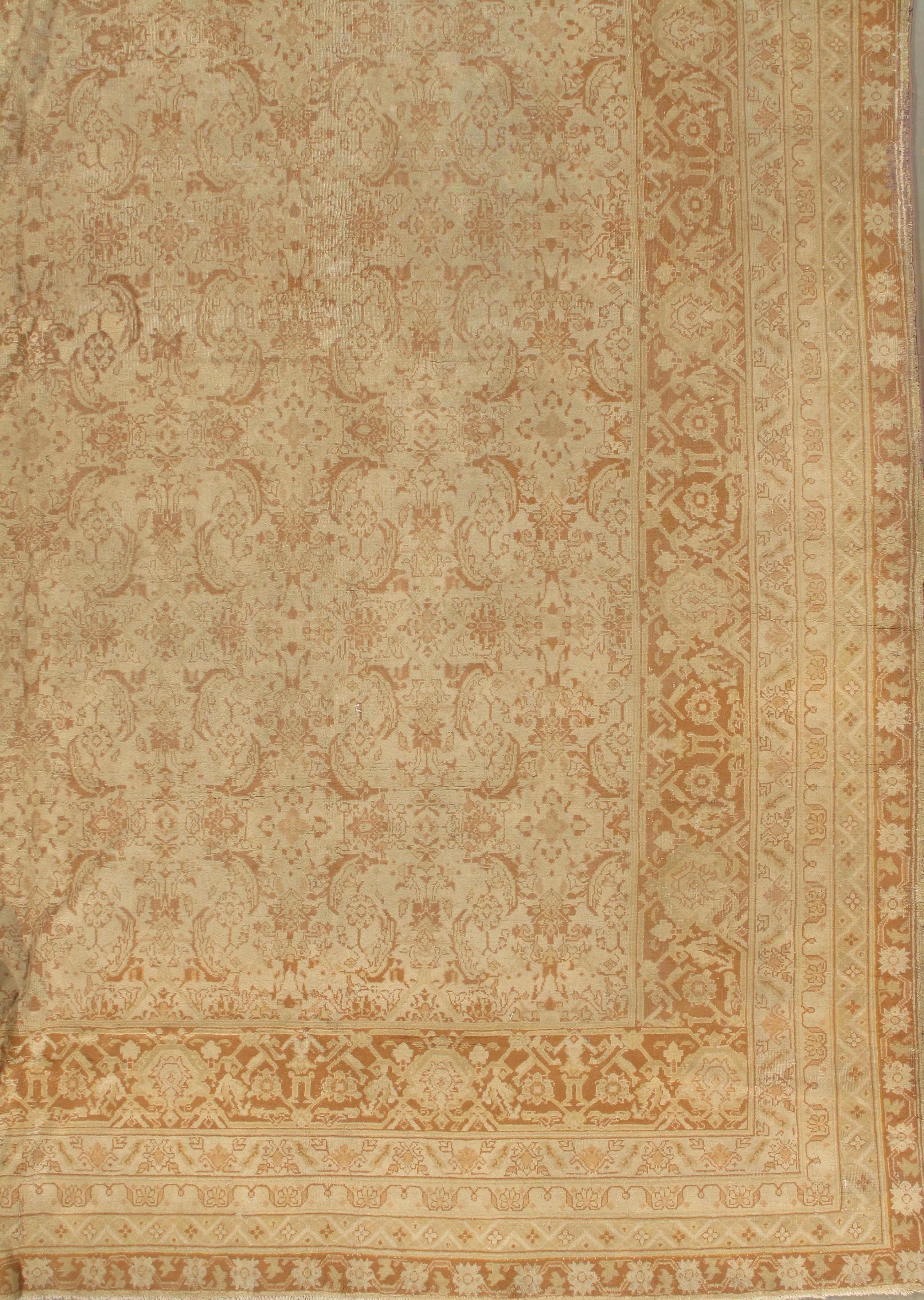 Antique Agra Rug, circa 1880 11'8 x 15'. During much of the history of the Mongol Empire, Agra was its capital city. Architects and artisans, including many carpet weavers, were brought here from all-over the Muslim world to enhance the city’s