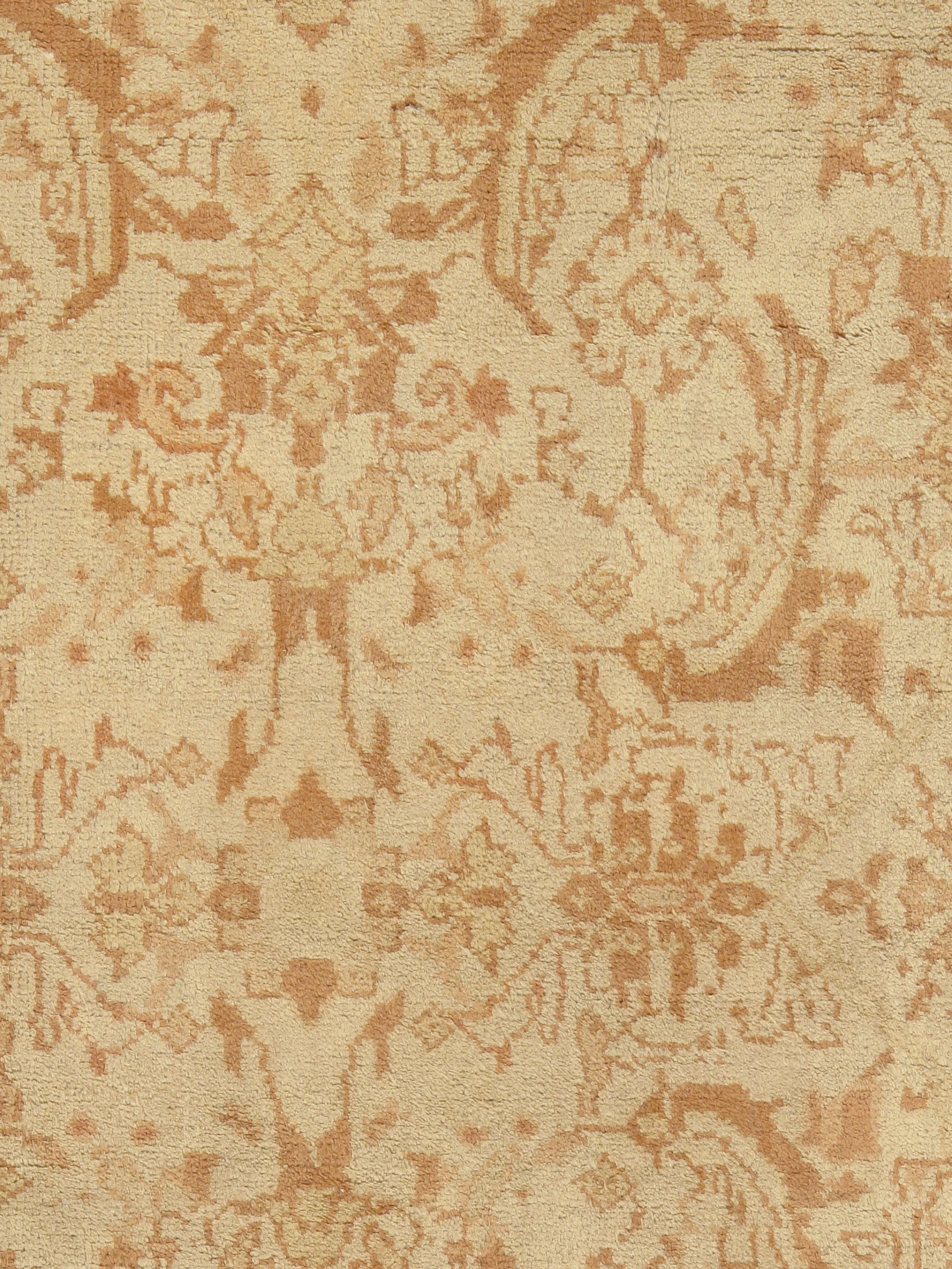 Hand-Woven Antique Circa 1880 Indian Agra Dining Room Wool Hand Knotted Rug 11'8 x 15' For Sale