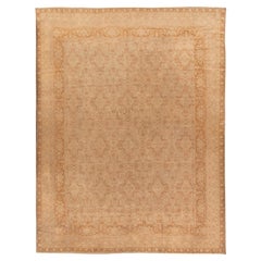 Antique Circa 1880 Indian Agra Dining Room Wool Hand Knotted Rug 11'8 x 15'