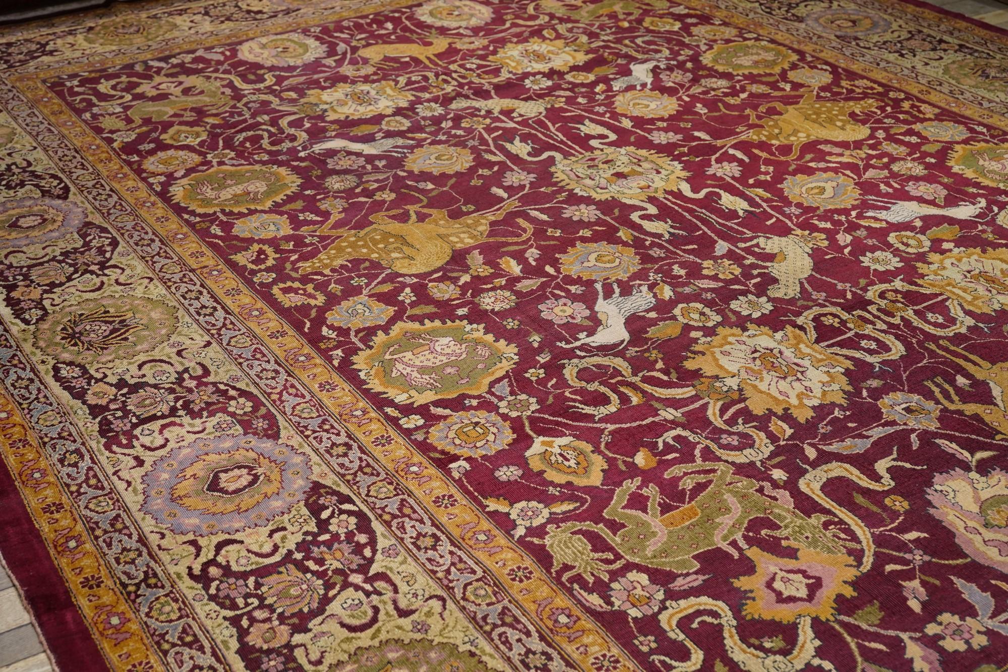 Antiker Agra-Teppich 12'0'' x 16'6'' (19. Jahrhundert) im Angebot