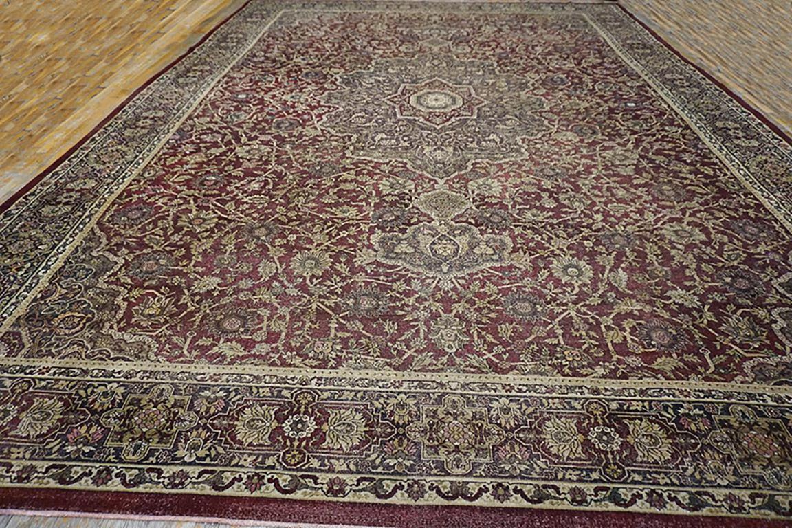 Hand-Knotted 19th Century N. Indian Agra Carpet ( 13'4'' x 18'6'' - 405 x 565 ) For Sale