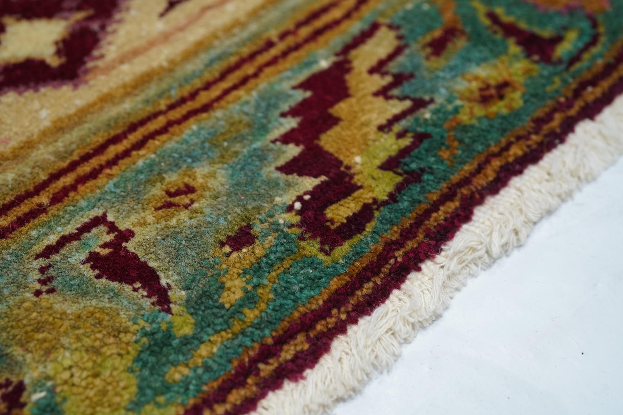 Wool Antique Agra Rug For Sale