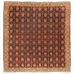 Antique Square Agra Rug, circa 1880  18' x 18'8