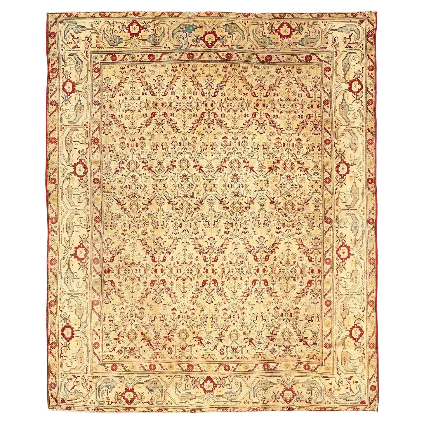 Antique Agra Rug - Size: 10'9 X 8'10 For Sale
