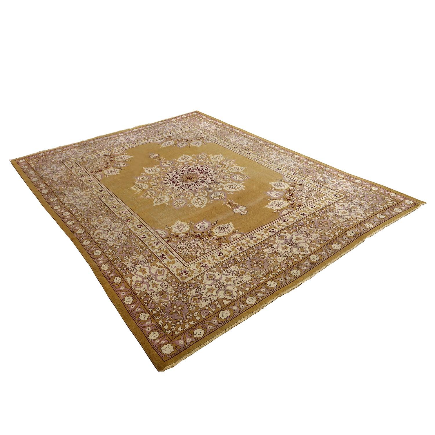 Indiano Tappeto Agra antico - Dimensioni: 11'10 X 9'1 in vendita