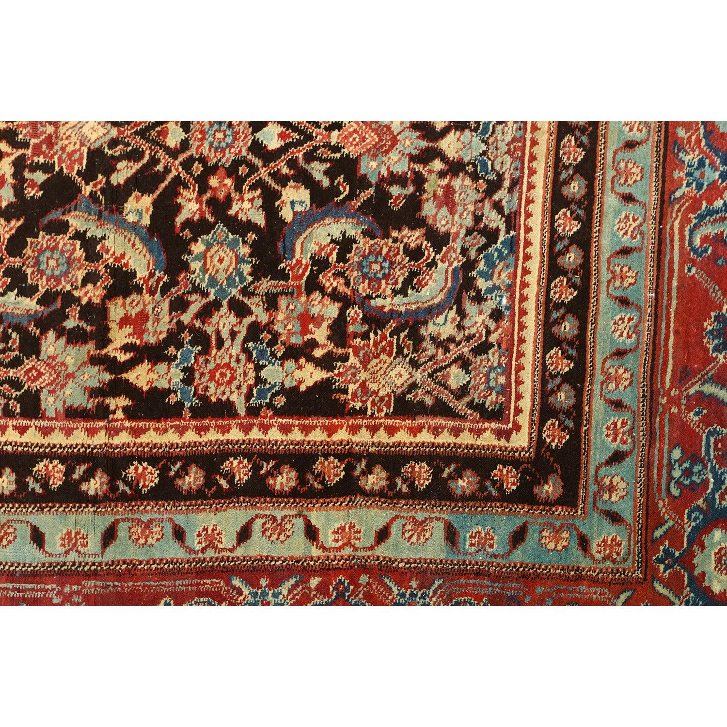 Indian Antique Agra Rug - Size: 11'5 X 8'10 For Sale
