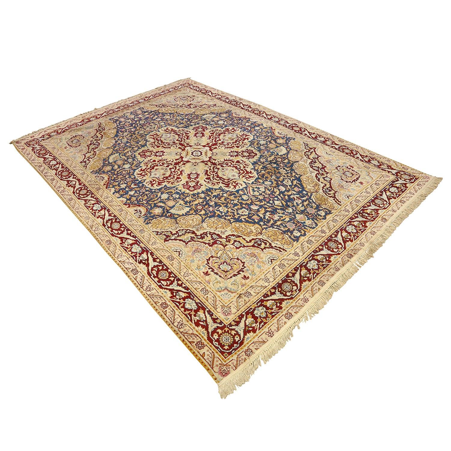 Indien Tapis Agra ancien - Taille : 12'6 X 9'7 en vente
