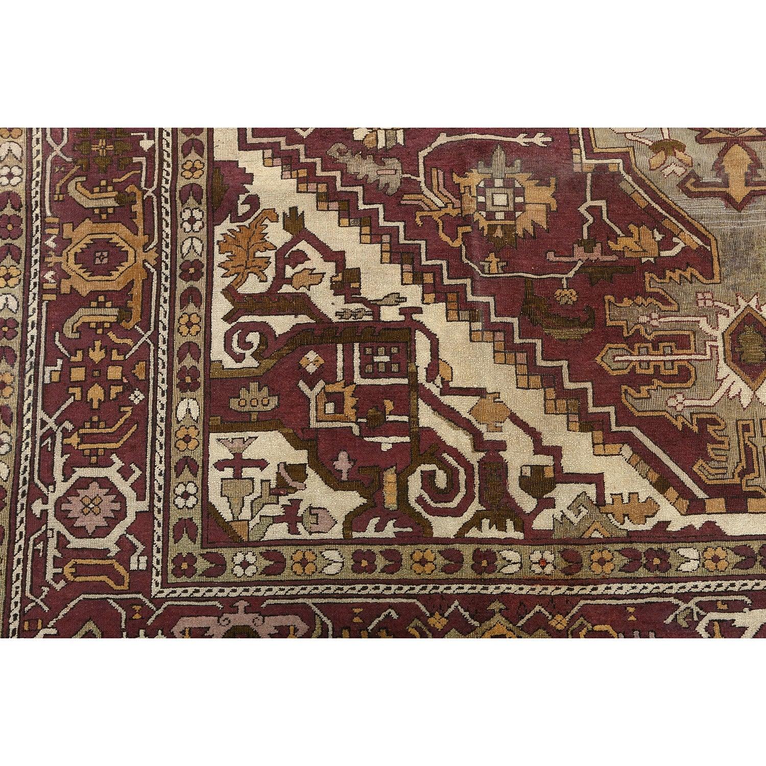 Indiano Tappeto Agra antico - Dimensioni: 12'8 X 9'11 in vendita