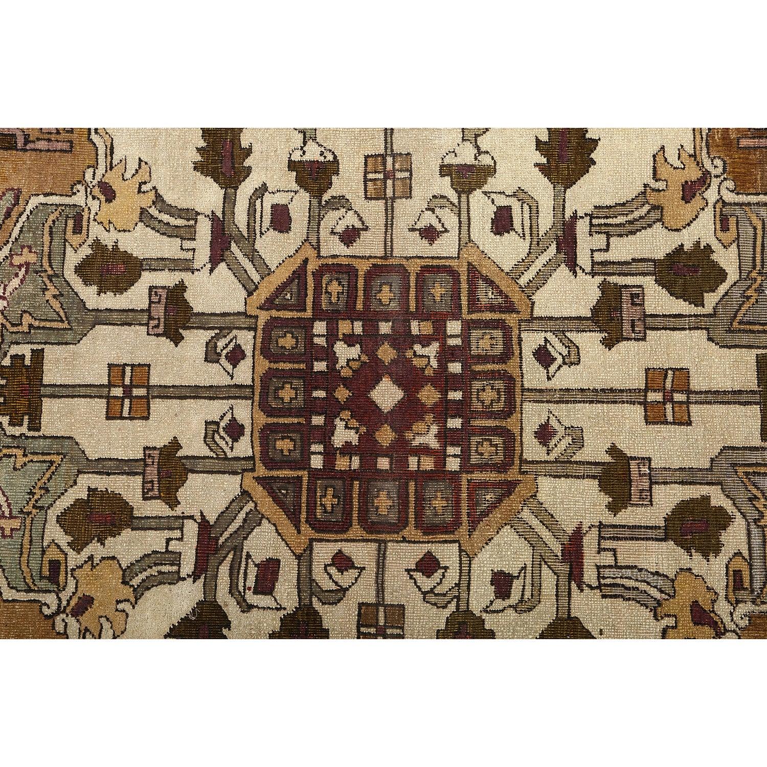 Annodato a mano Tappeto Agra antico - Dimensioni: 12'8 X 9'11 in vendita