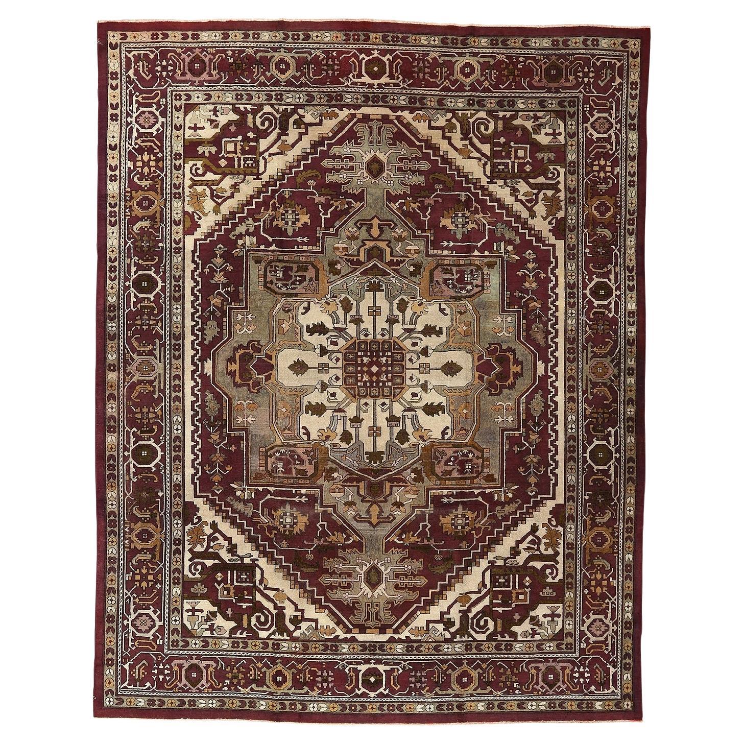Antique Agra Rug - Size: 12'8 X 9'11