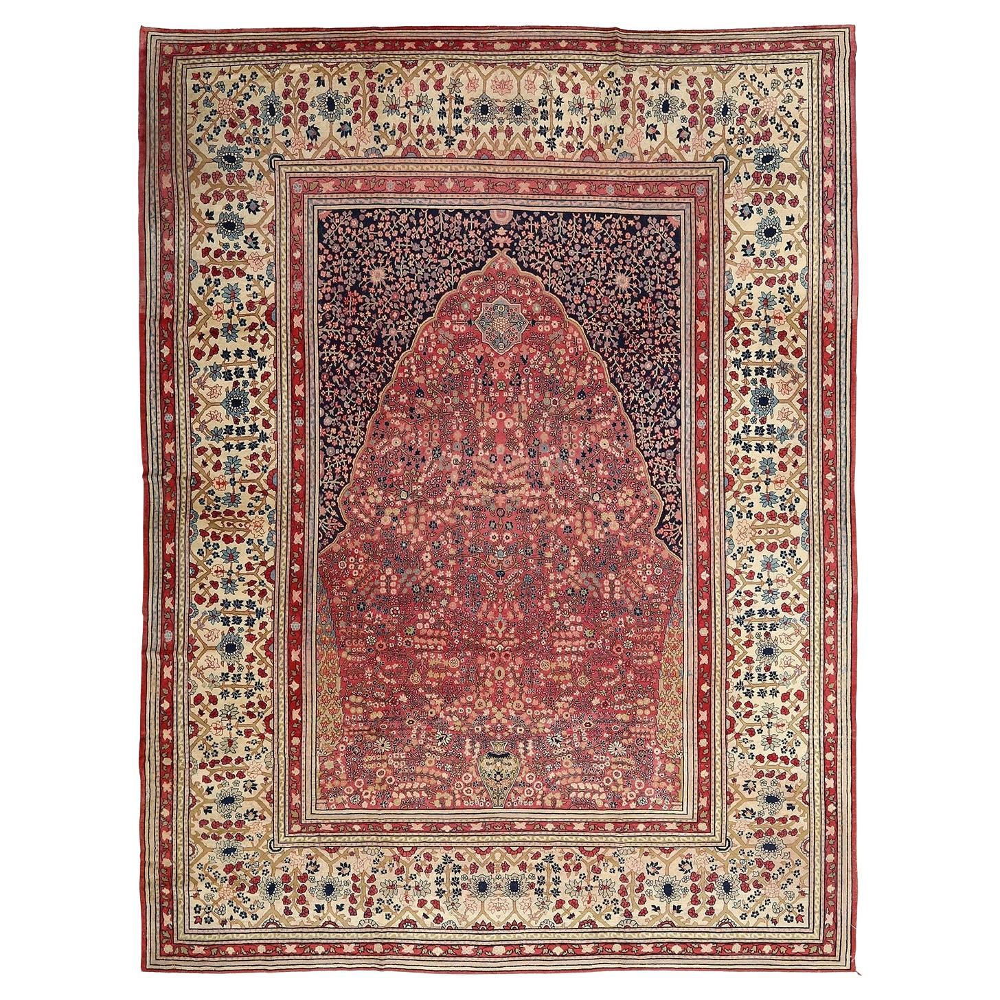 Antique Agra Rug - Size: 13'11 X 10'10