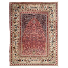 Antique Agra Rug - Size: 13'11 X 10'10