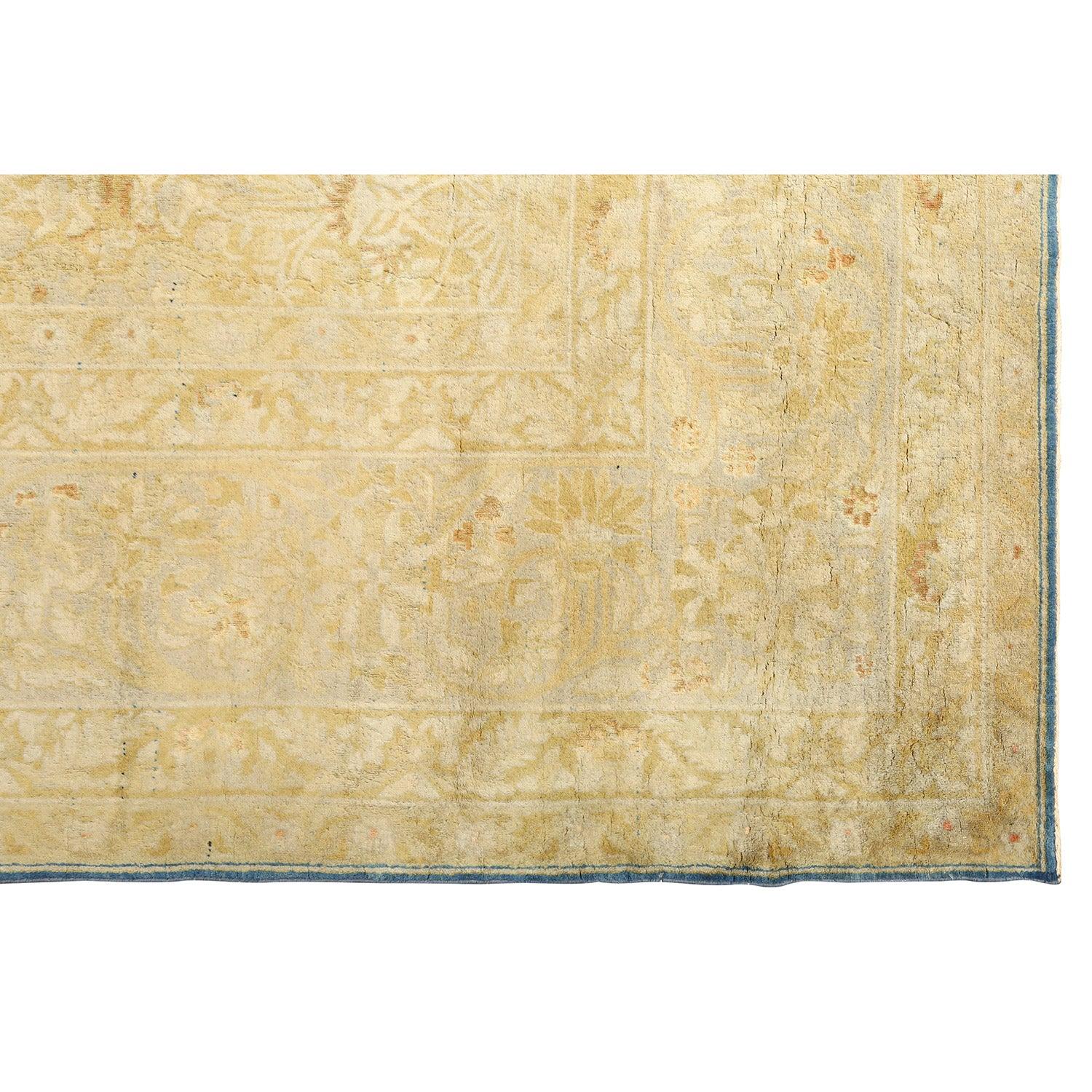 Annodato a mano Tappeto antico Agra - Dimensioni: 15'0x11'2 in vendita