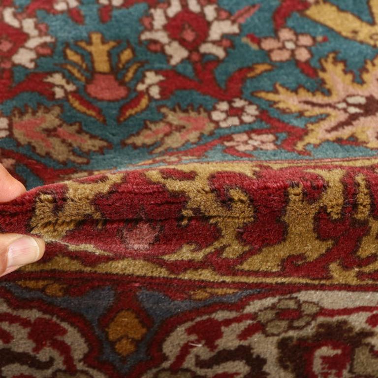 Annodato a mano Tappeto Antique Agra - Dimensioni: 5 ft 6 in x 3 ft 8 in in vendita