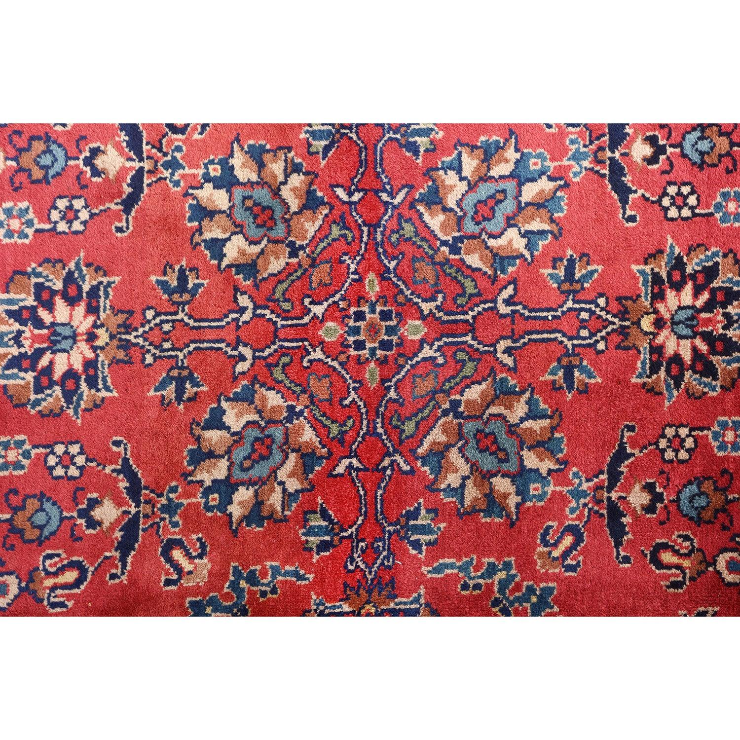 Noué à la main Tapis Agra ancien - Taille : 9'0x5'11 en vente