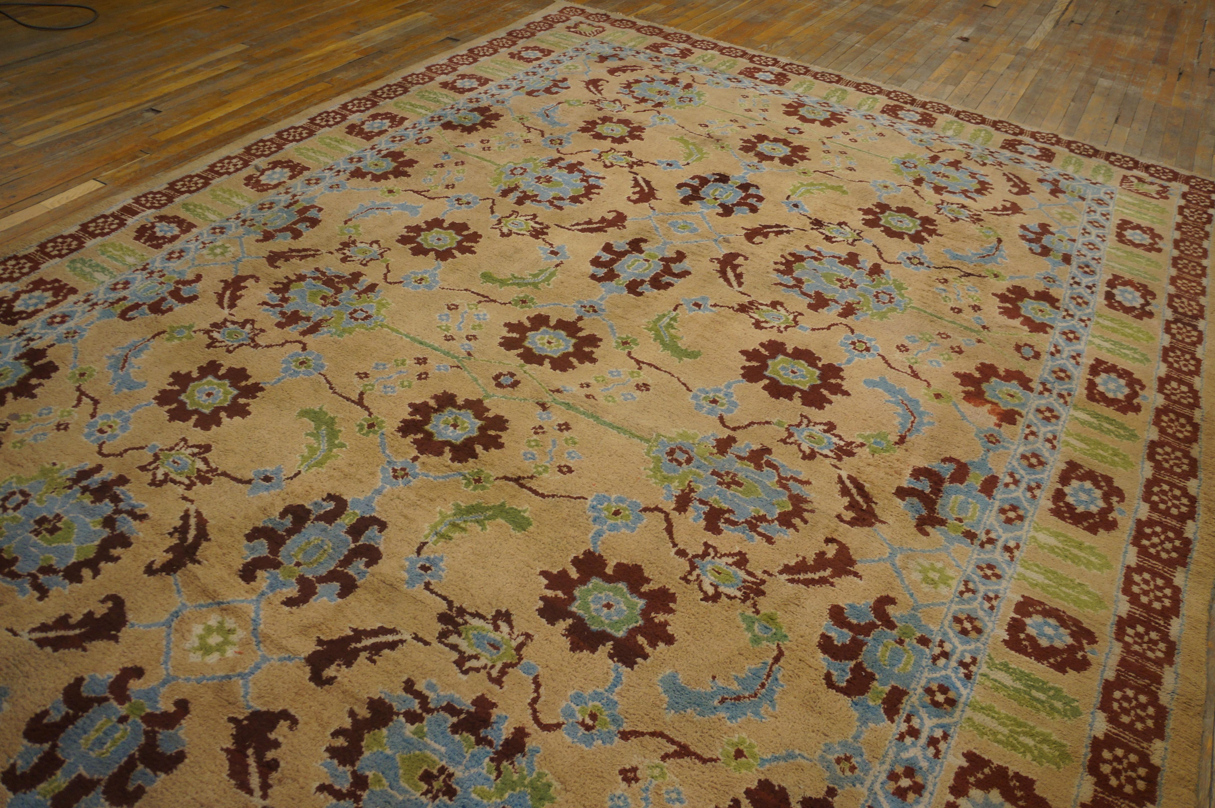 Mid-20th Century Early 20th Century N. Indian Cotton Agra Carpet ( 8'6