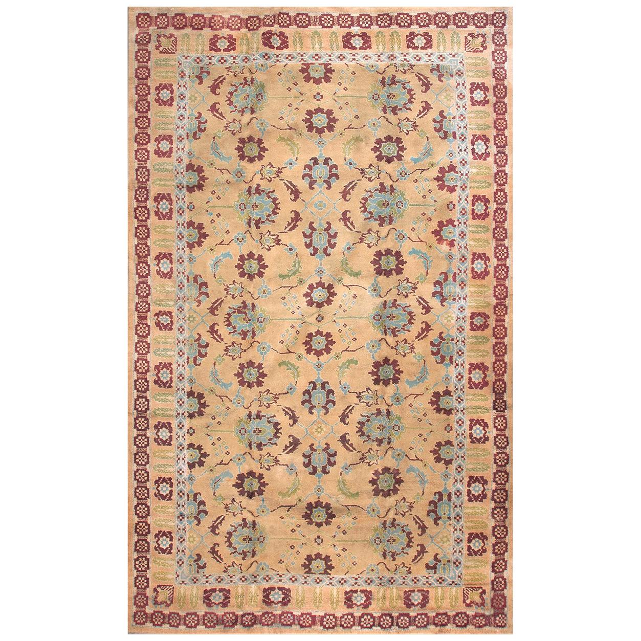 Early 20th Century N. Indian Cotton Agra Carpet ( 8'6" x 14'6" - 260 x 442 ) For Sale