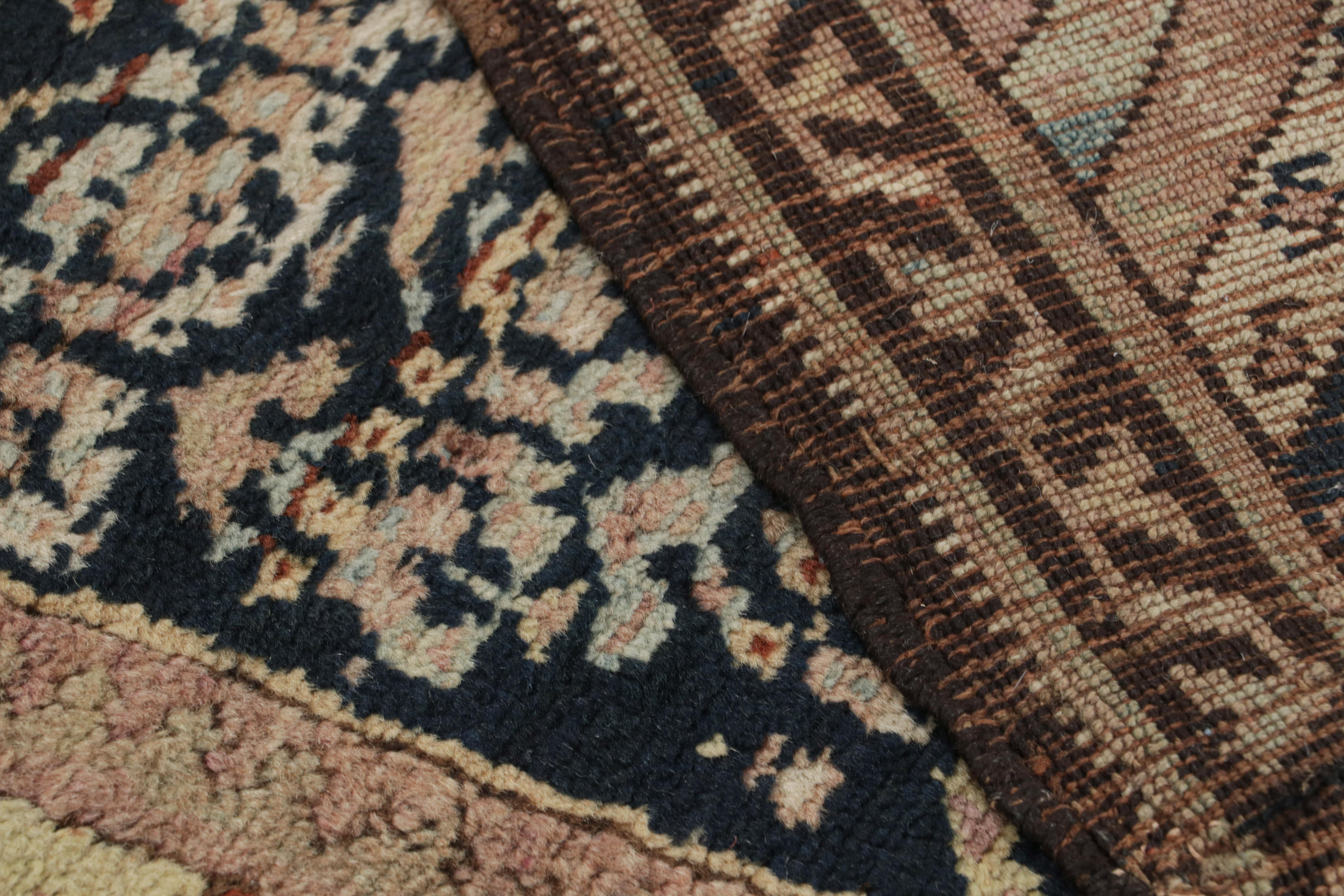 Antique Agra Runner Gold Brown Geometric Fragment Rug by Rug & Kilim In Good Condition For Sale In Long Island City, NY