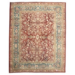 Antiker Agra-Teppich aus Wolle. Circa 1900. 4,30 x 3,60 m.