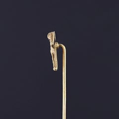 Antique Airedale Terrier Dog Stickpin of 14k Gold