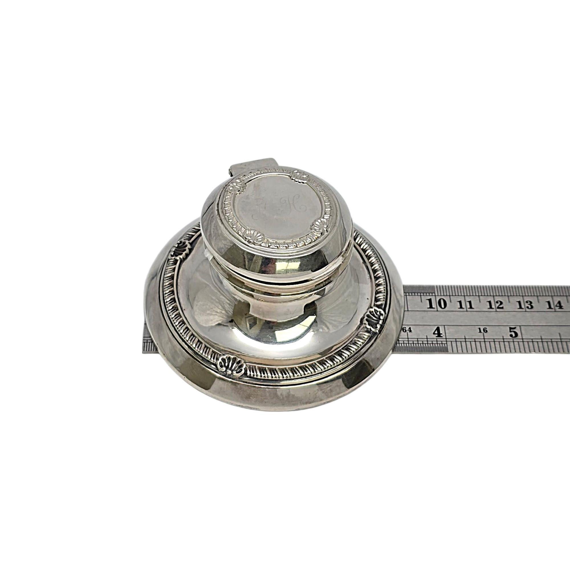 Encrier en argent sterling ancien A&J Zimmerman Ltd Birmingham, Angleterre n° 21687 en vente 6