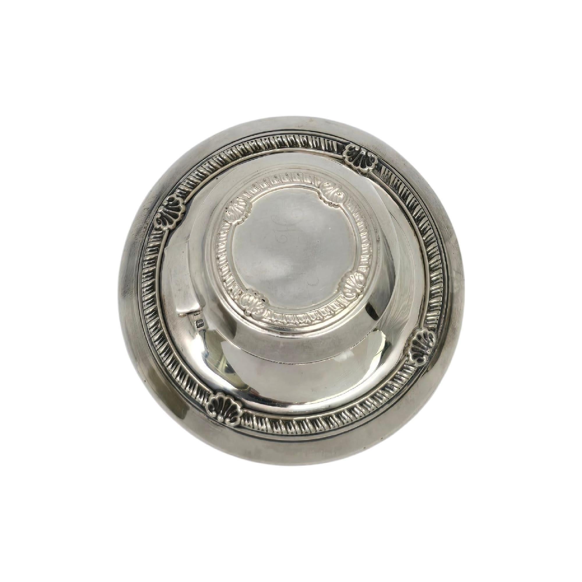 Encrier en argent sterling ancien A&J Zimmerman Ltd Birmingham, Angleterre n° 21687 en vente 3