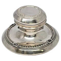 Antikes A&J Zimmerman Ltd Birmingham England Sterlingsilber-Tintenfass #21687, A&J Zimmerman