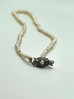 Antique Akoya Pearls 60 Carats Art Deco Wedding Stand Necklace