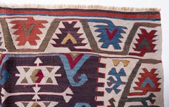 Antico Rug & Kilim di Aksaray in lana Vecchio tappeto turco dell'Anatolia centrale tessuto a mano