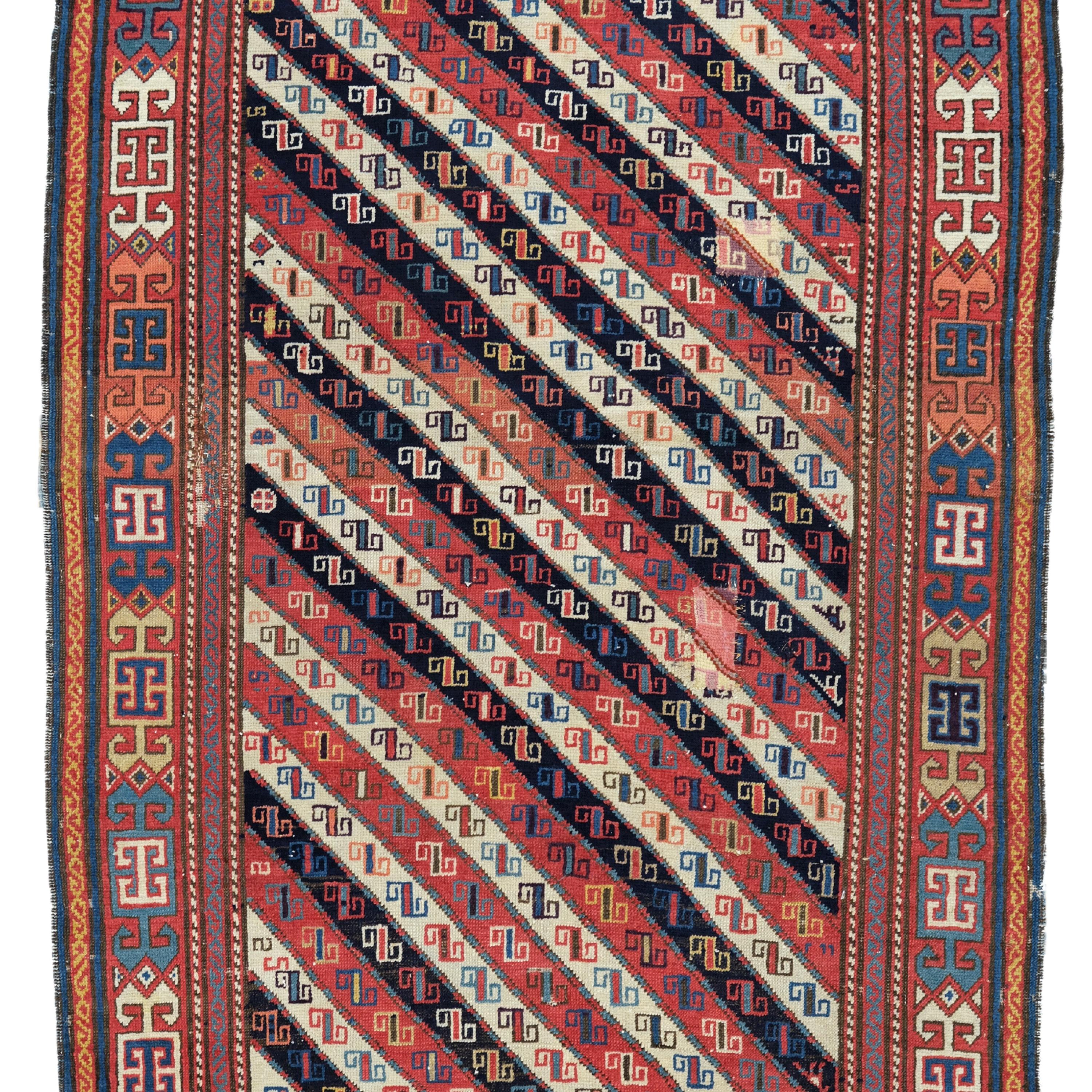 Antique Akstafa Rug - 19th Century Caucasian Akstafa Rug, Antique Rug In Good Condition For Sale In Sultanahmet, 34