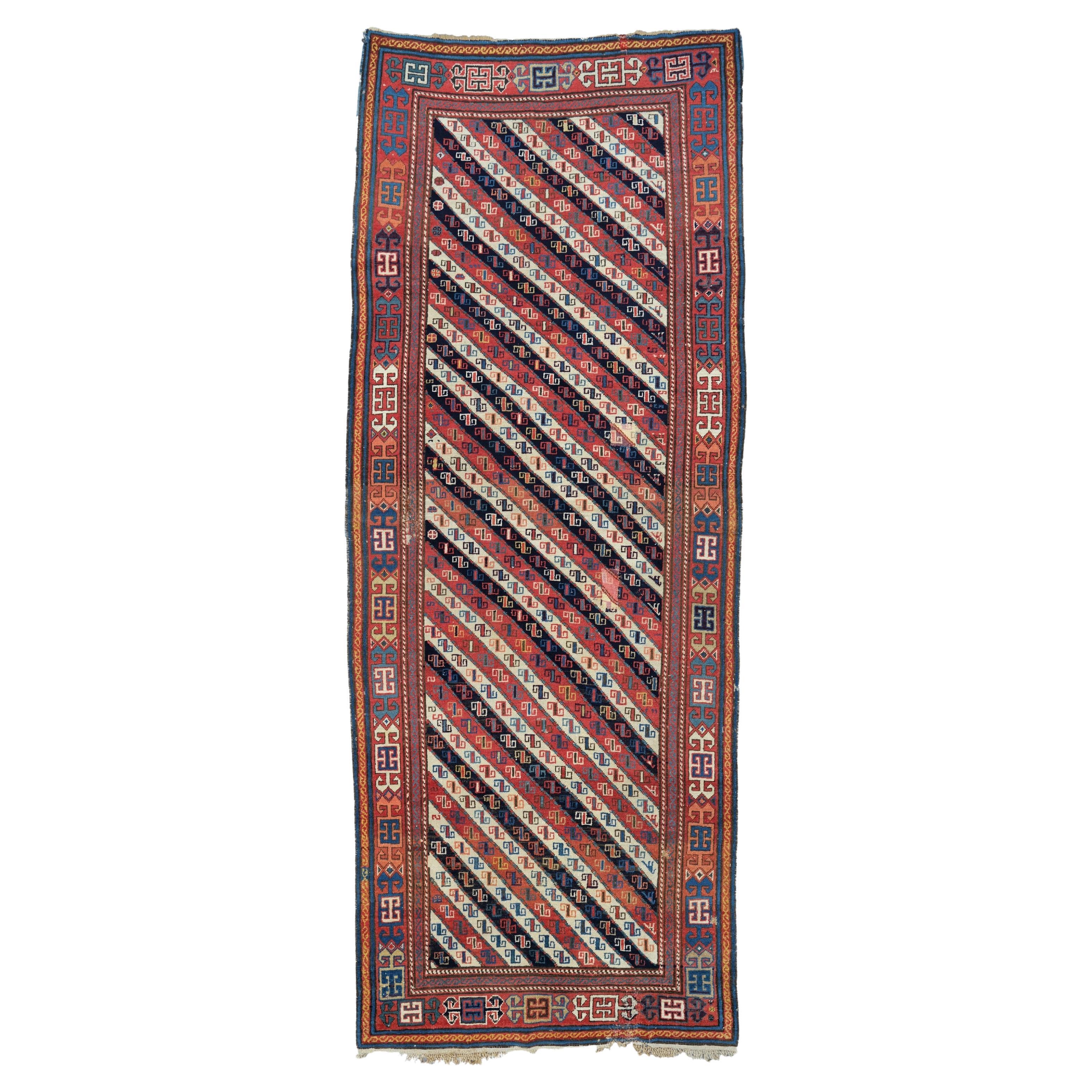 Antiker Akstafa-Teppich - Kaukasischer Akstafa-Teppich aus dem 19. Jahrhundert, antiker Teppich